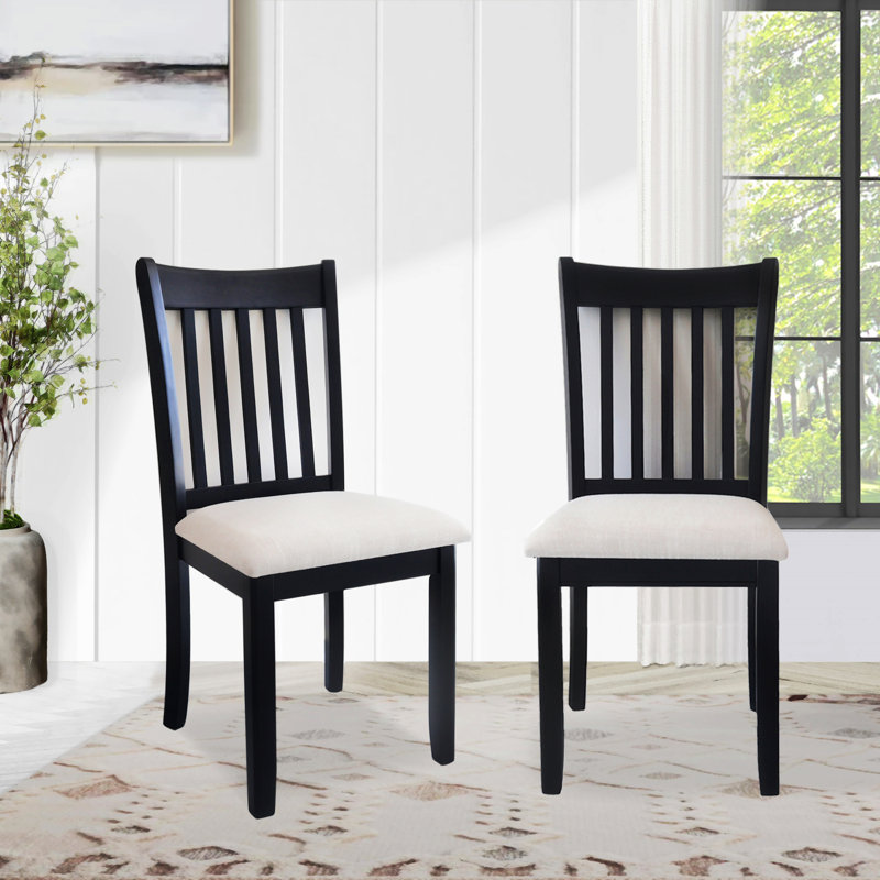 Wayfair black wood dining chairs discount